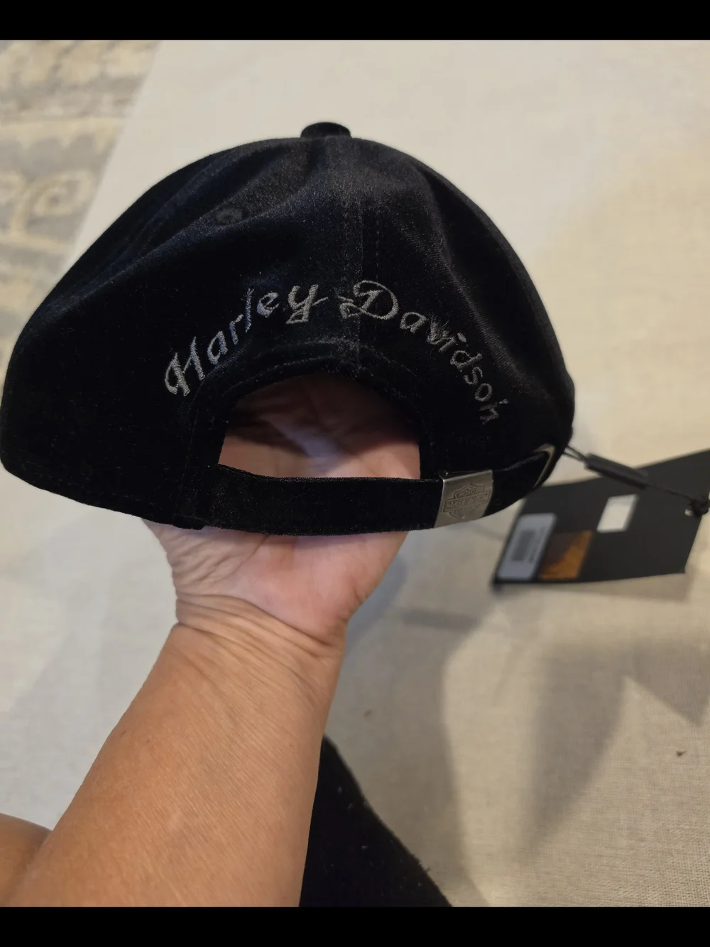 Harley-Davidson Black  Embroidered Logo Baseball Cap